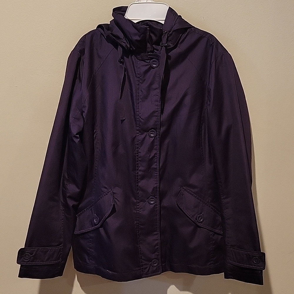 ❤️ LANDS END LIGHTWEIGHT JACKET WITH DETACHABLE HOOD, SMALL (6-8)